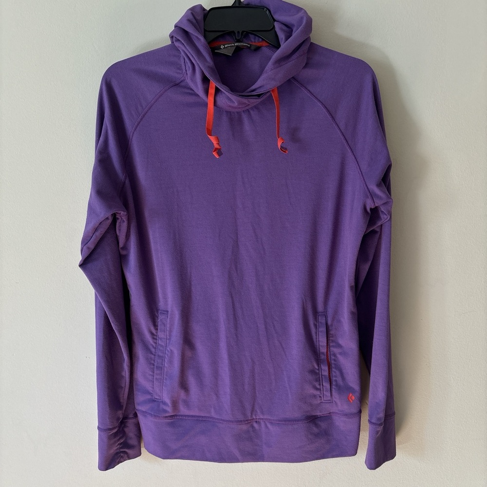 Black Diamond Women’s Dawn Wall Hoody Size Medium Purple & Orange Midlayer
